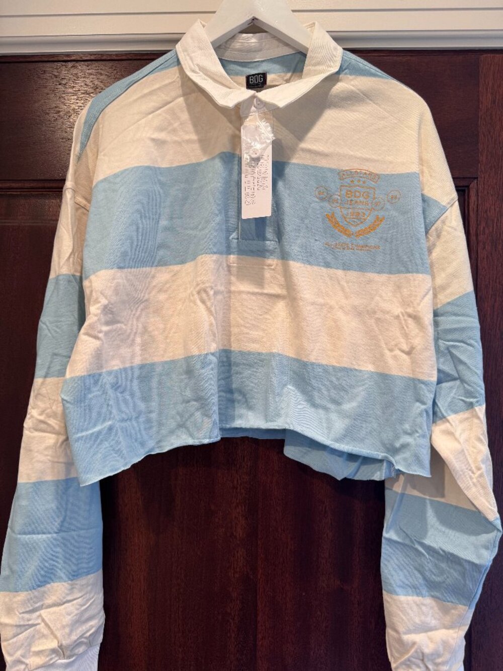 BDG by Urban Outfitters Jefferson Cropped Rugby Shirt Size XL